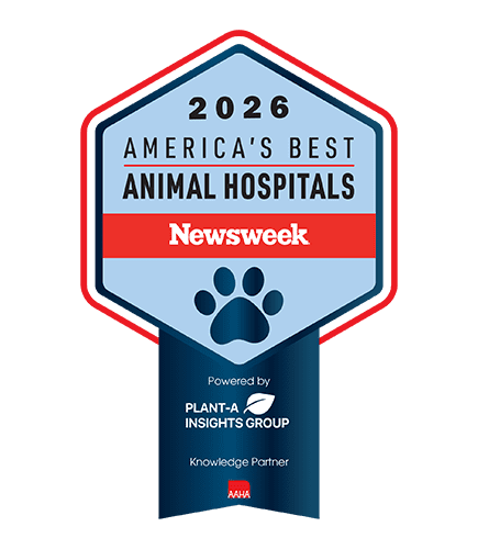 Logo for 2026 America's Best Animal Hospitals from Newsweek